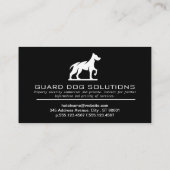 Dog Logo | Eenvoudig zwart wit Visitekaartje (Achterkant)