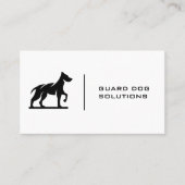 Dog Logo | Eenvoudig zwart wit Visitekaartje (Voorkant)