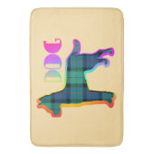 DOG Logo Green Plaid Badmat (Voorkant Verticaal)
