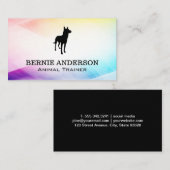 Dog Logo | Kleurrijke Abstracte achtergrond Visitekaartje (Voorkant / Achterkant)