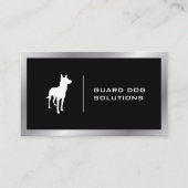 Dog Logo | Metaalgrens Visitekaartje (Voorkant)
