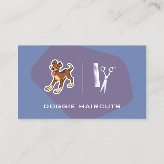 Dog Logo | Schaar | Groomer Visitekaartje (Voorkant)