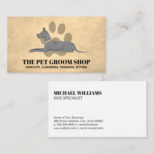 Dog Logo Visitekaartje (Voorkant / Achterkant)