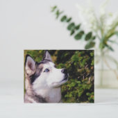 Dog Lookin naar boven Briefkaart (Staand voorkant)