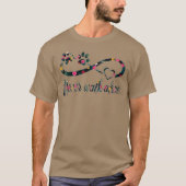 Dog Loop nooit alleen Hondenliefhebber Bloem T-shirt (Voorkant)