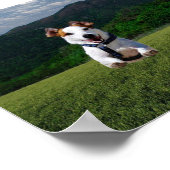 Dog loopt vrij - voeg uw eigen tekst toe poster (Hoek)