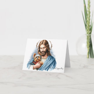 Dog Loss Sympathy-Jesus beroemd gemaakt door Yorki Kaart