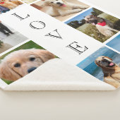 Dog Love 10 Photo Collage Sherpa Deken (3/4)