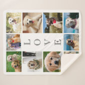 Dog Love 10 Photo Collage Sherpa Deken (Voorkant (horizontaal))