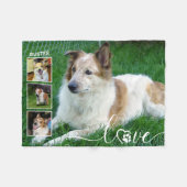 Dog LOVE 4 Fotopagina Afdrukhartnaam Fleece Deken (Voorkant (Horizontaal))