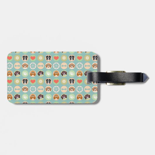 Dog Love Bagagelabel (Achterkant horizontaal)