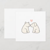 Dog Love Flat Card (Voorkant / Achterkant)