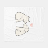 Dog Love Fleece Deken (Voorkant (Horizontaal))