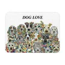 Dog Love Flexible Photo Magnet