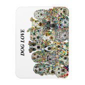 Dog Love Flexible Photo Magnet Magneet (Verticaal)