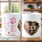 Dog LOVE Hart Foto Gepersonaliseerde Pet Valentijn Koffiemok