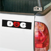 Dog Love Heart Bumpersticker (Op Truck)