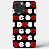 Dog Love Heart Hoesje-Mate iPhone Case (Achterkant)