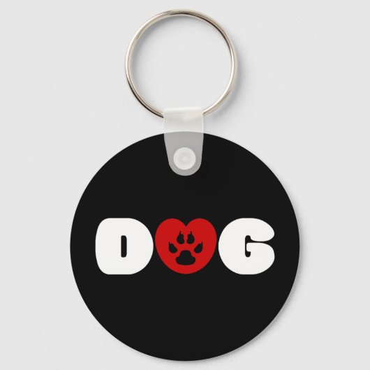 Dog Love Heart Keychain (Voorkant)