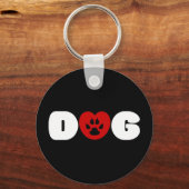 Dog Love Heart Keychain (Voorkant)