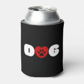 Dog Love Heart Koelbox Blikjeskoeler (Blikje Voorkant)