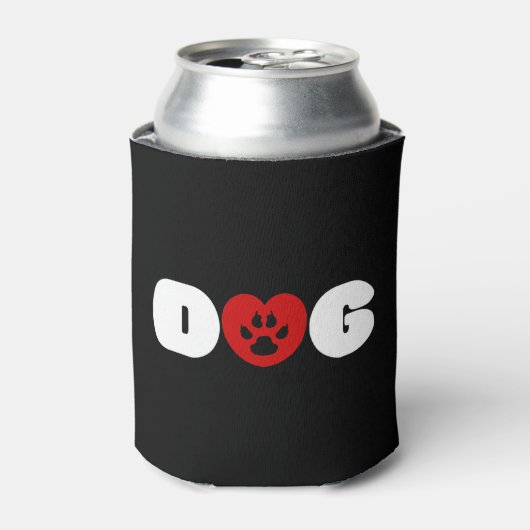 Dog Love Heart Koelbox Blikjeskoeler (Blikje Voorkant)