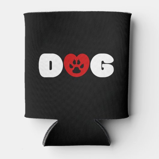 Dog Love Heart Koelbox Blikjeskoeler (Voorkant)