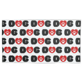 Dog Love Heart Kussensloop (Voorkant-Links)