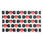 Dog Love Heart Kussensloop (Achterkant-Rechts)