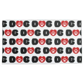 Dog Love Heart Kussensloop (Voorkant-Rechts)