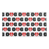 Dog Love Heart Kussensloop (Achterkant-Links)