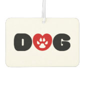 Dog Love Heart Luchtverfrisser (Achterkant)