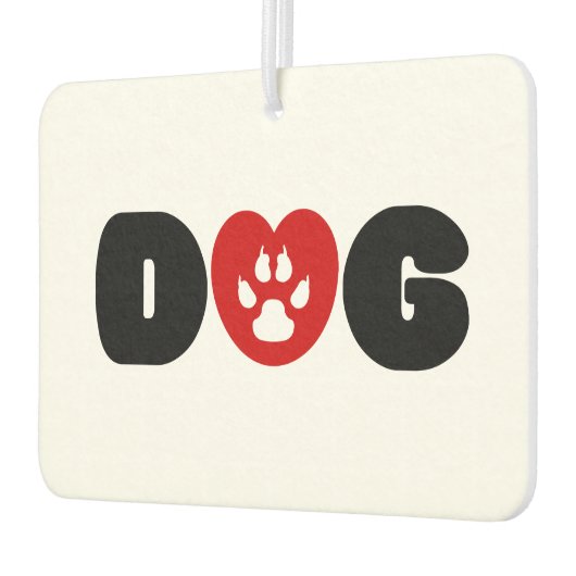 Dog Love Heart Luchtverfrisser (Links)