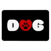 Dog Love Heart Magneet (Horizontaal)