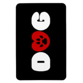 Dog Love Heart Magneet (Verticaal)