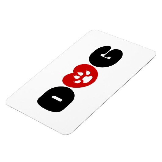 Dog Love Heart Magneet (Linkerzijde)