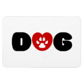 Dog Love Heart Magneet (Horizontaal)