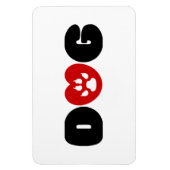 Dog Love Heart Magneet (Verticaal)