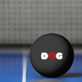 Dog Love Heart Ping Pong Ball (Net)