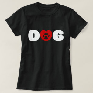 Dog Love Heart T-Shirt