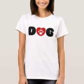 Dog Love Heart T-shirt (Voorkant)