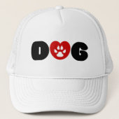 Dog Love Heart Trucker Pet (Voorkant)