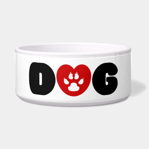 Dog Love Heart Voerbakje