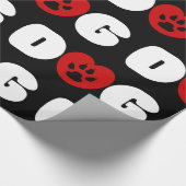Dog Love Heart Wrapping Paper Cadeaupapier (Hoek)