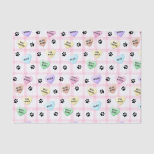 Dog Love Hearts Paw Prints Tissue Paps Tissuepapier
