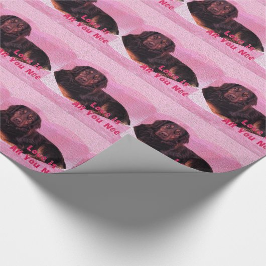 Dog Love is alles wat je nodig hebt Cadeaupapier (Hoek)