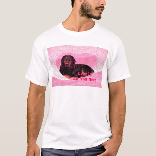 Dog Love is alles wat je nodig hebt T-shirt (Voorkant)