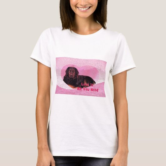 Dog Love is alles wat je nodig hebt T-shirt (Voorkant)