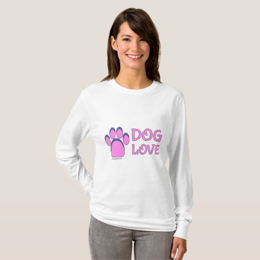 Dog Love long-sleeved shirt (Voorkant volledig)