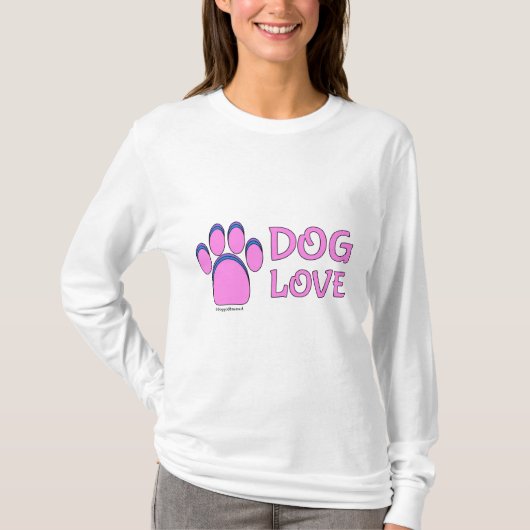 Dog Love long-sleeved shirt (Voorkant)
